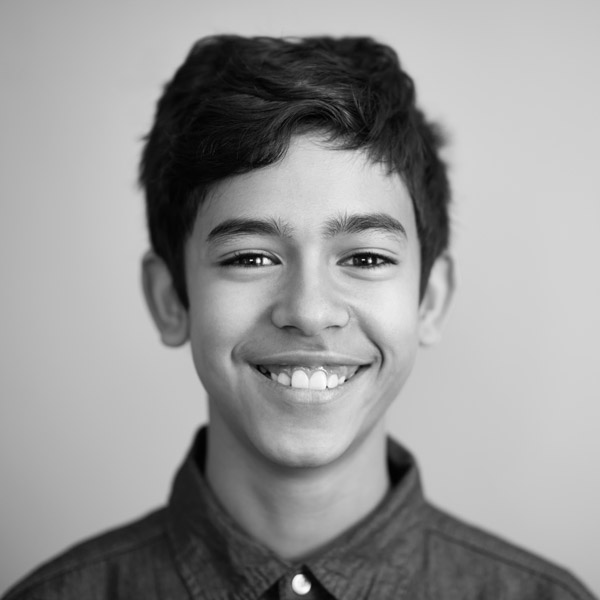older boy smiling